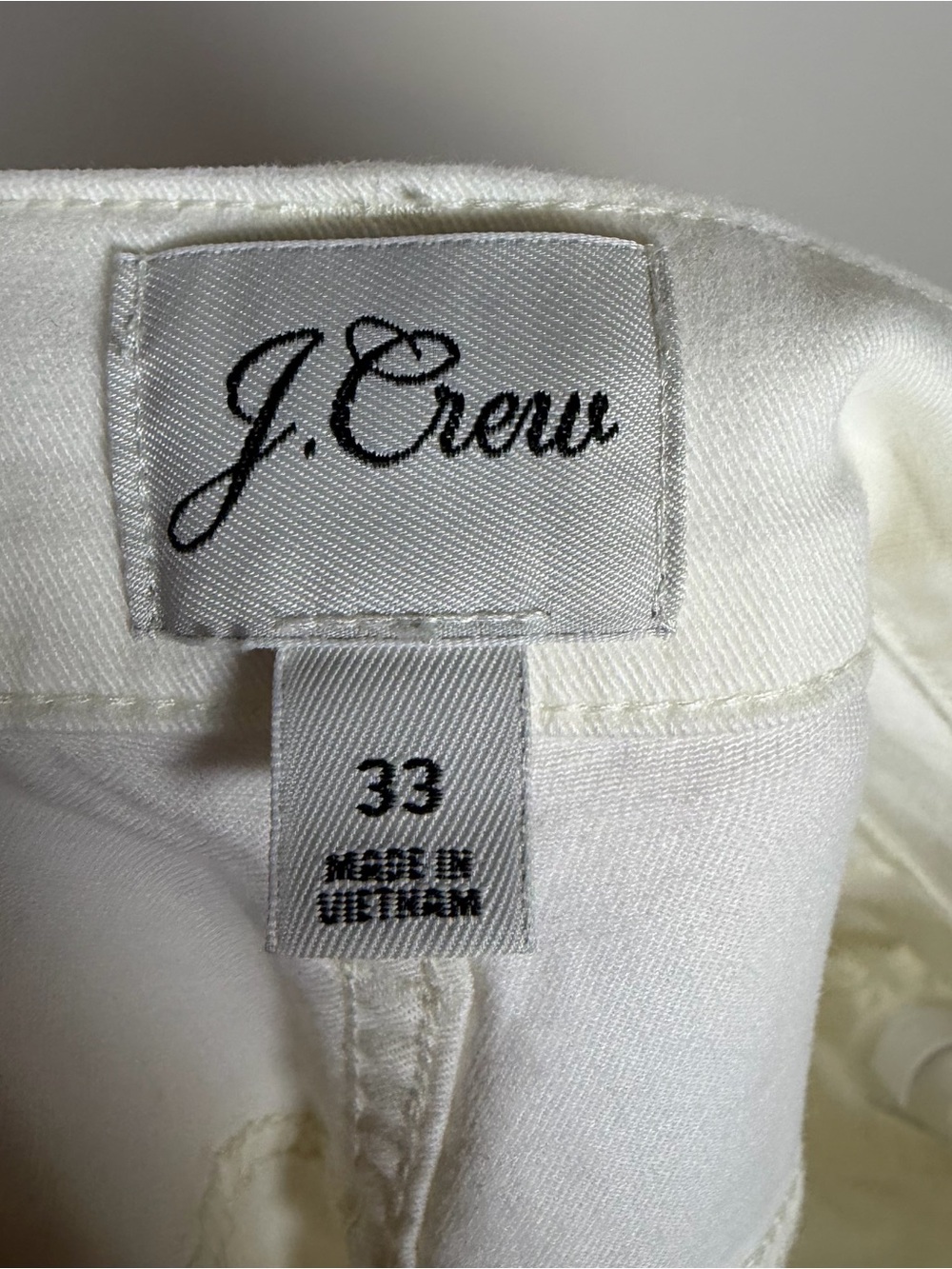 J. Crew Women’s Wide Leg Chino Trouser Pants Size 33 Cream Off White Preppy - Picture 6 of 7